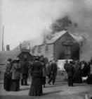 Fire at oilskin works
