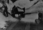 Working in salt store, Saltcoats